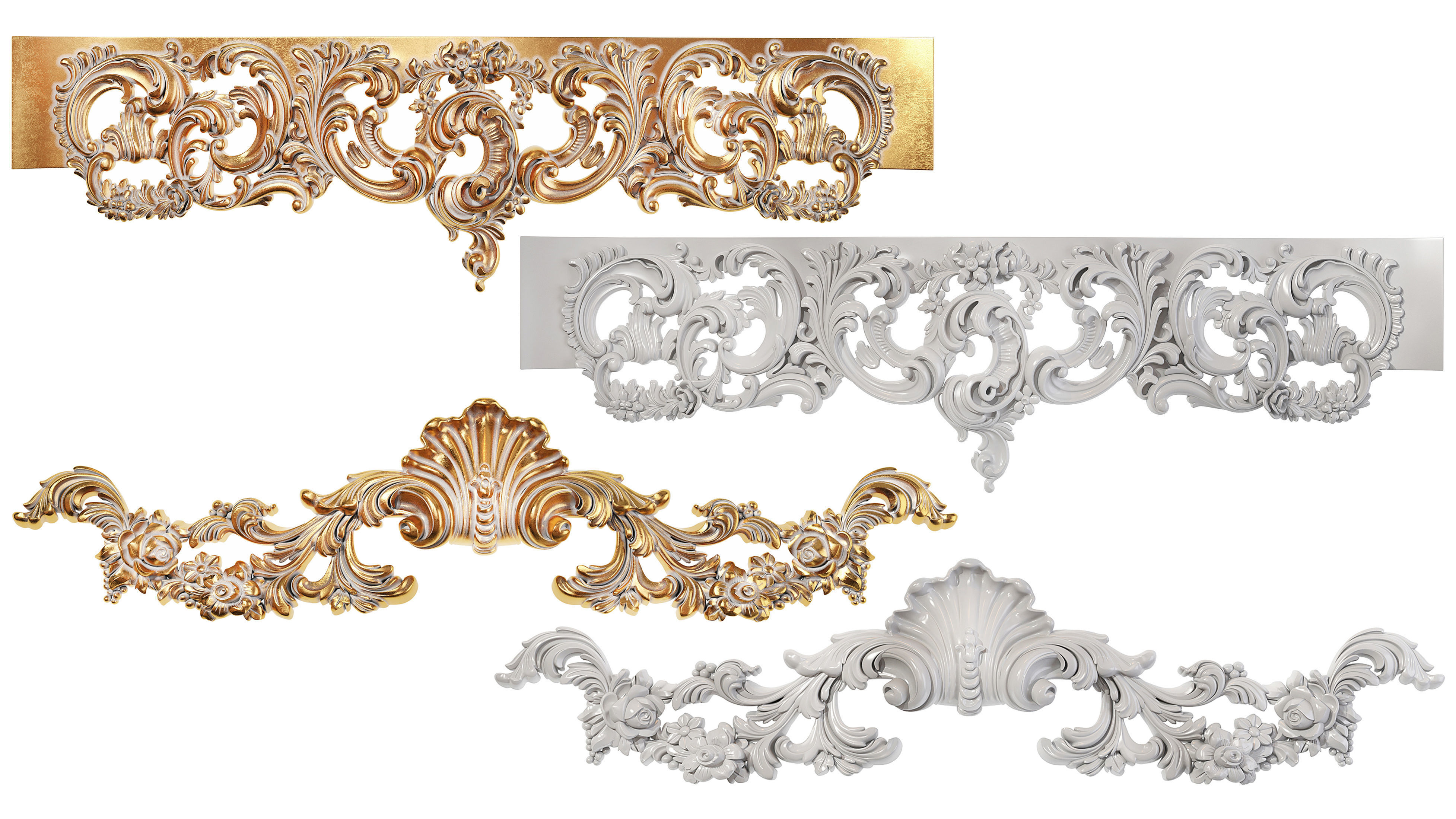 Collection of 40 classic carvings Part 5 3D model_6