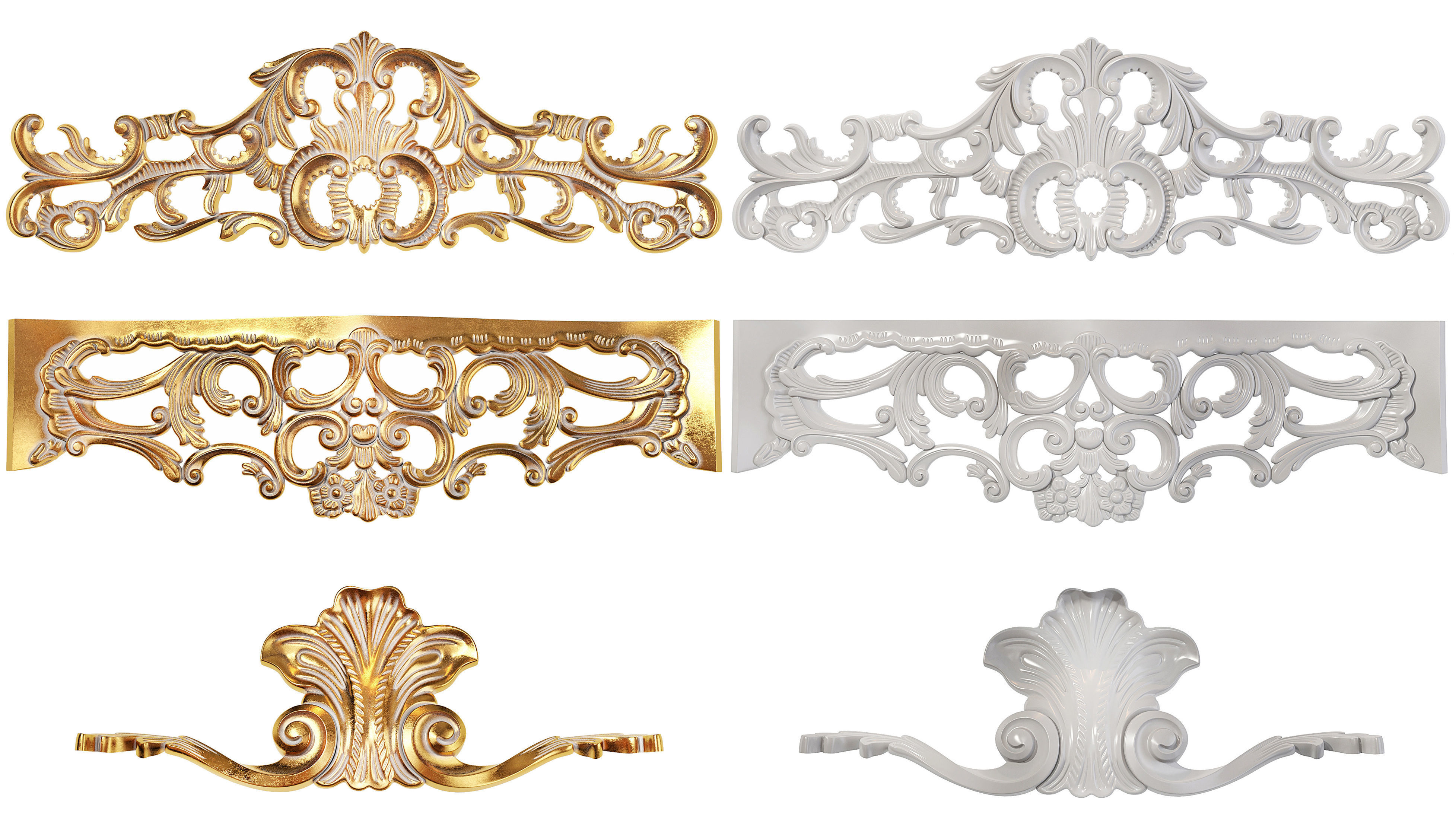 Collection of 40 classic carvings Part 5 3D model_7