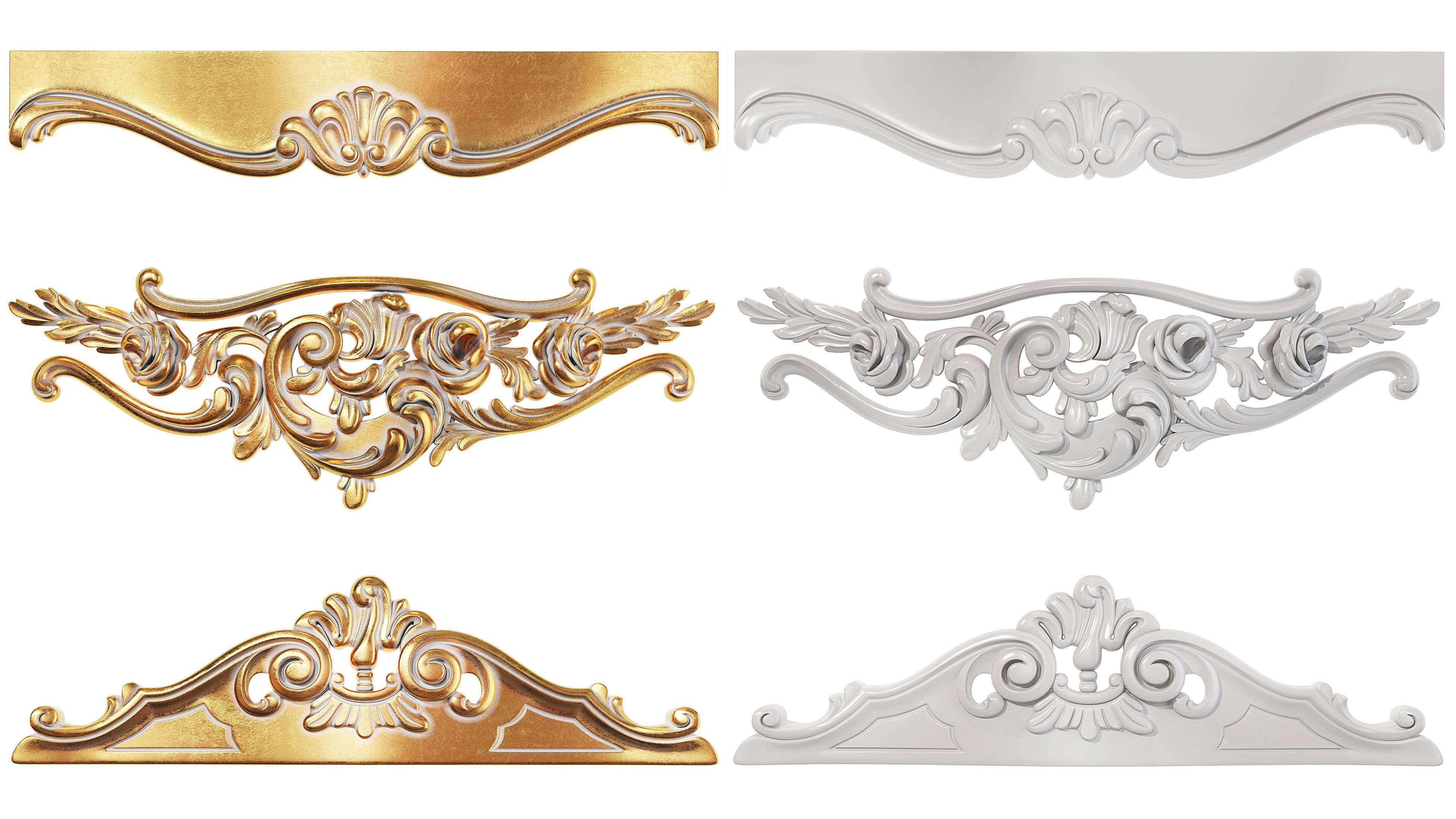 Collection of 40 classic carvings Part 5 3D model_1