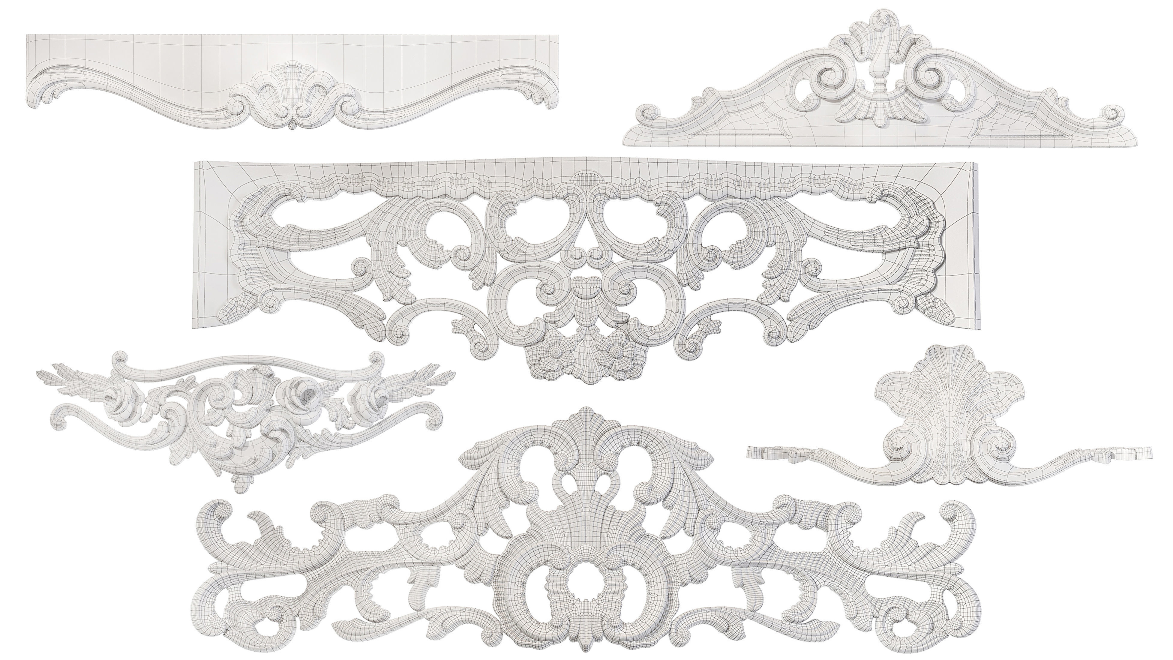 Collection of 40 classic carvings Part 5 3D model_13