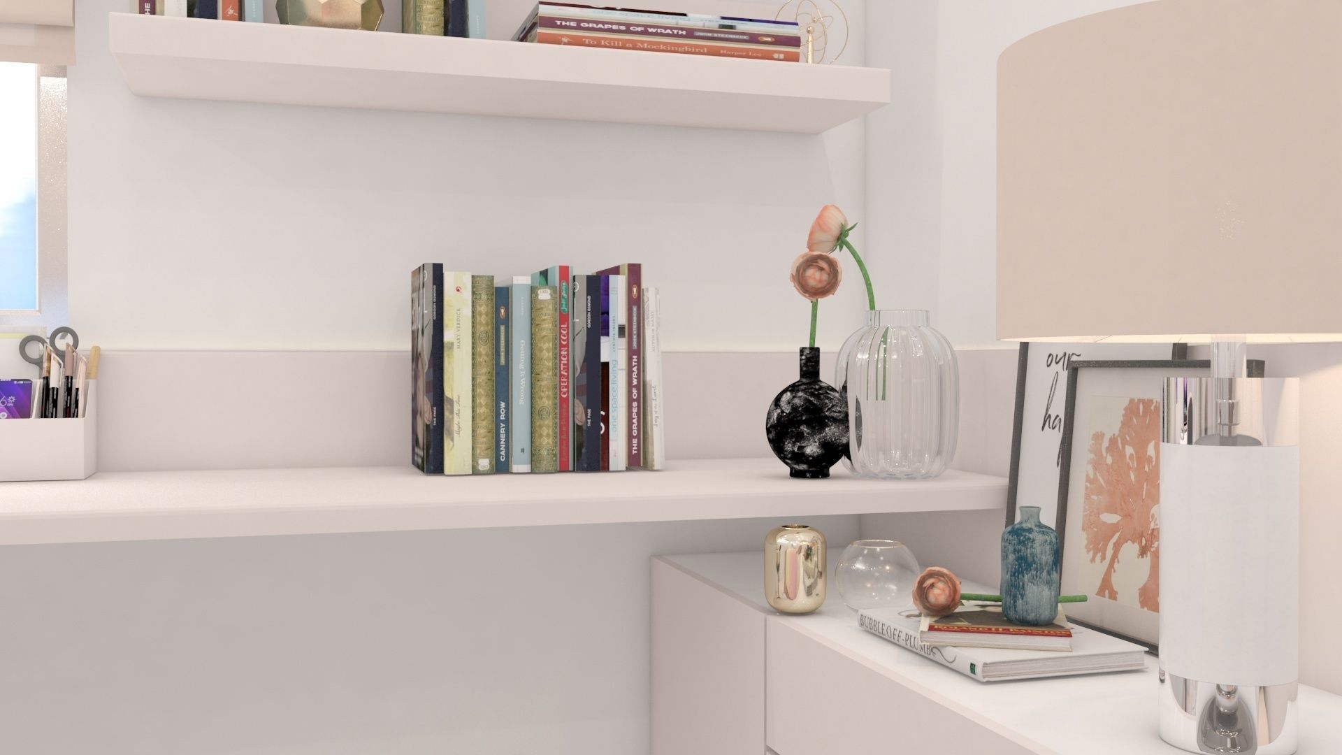 bedroom with furniture and accents 3D model_5