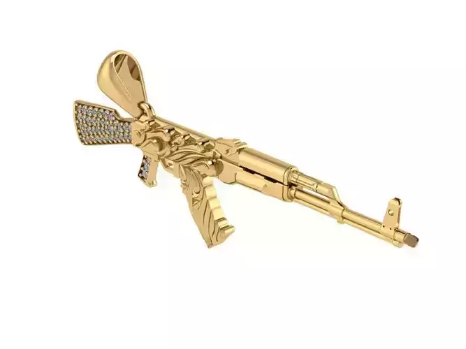 Ak74 Diamond Pendant 615