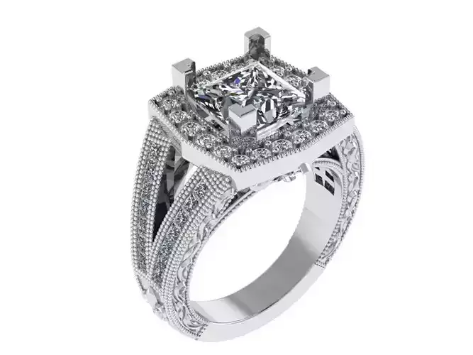 Square Halo Ring 1222