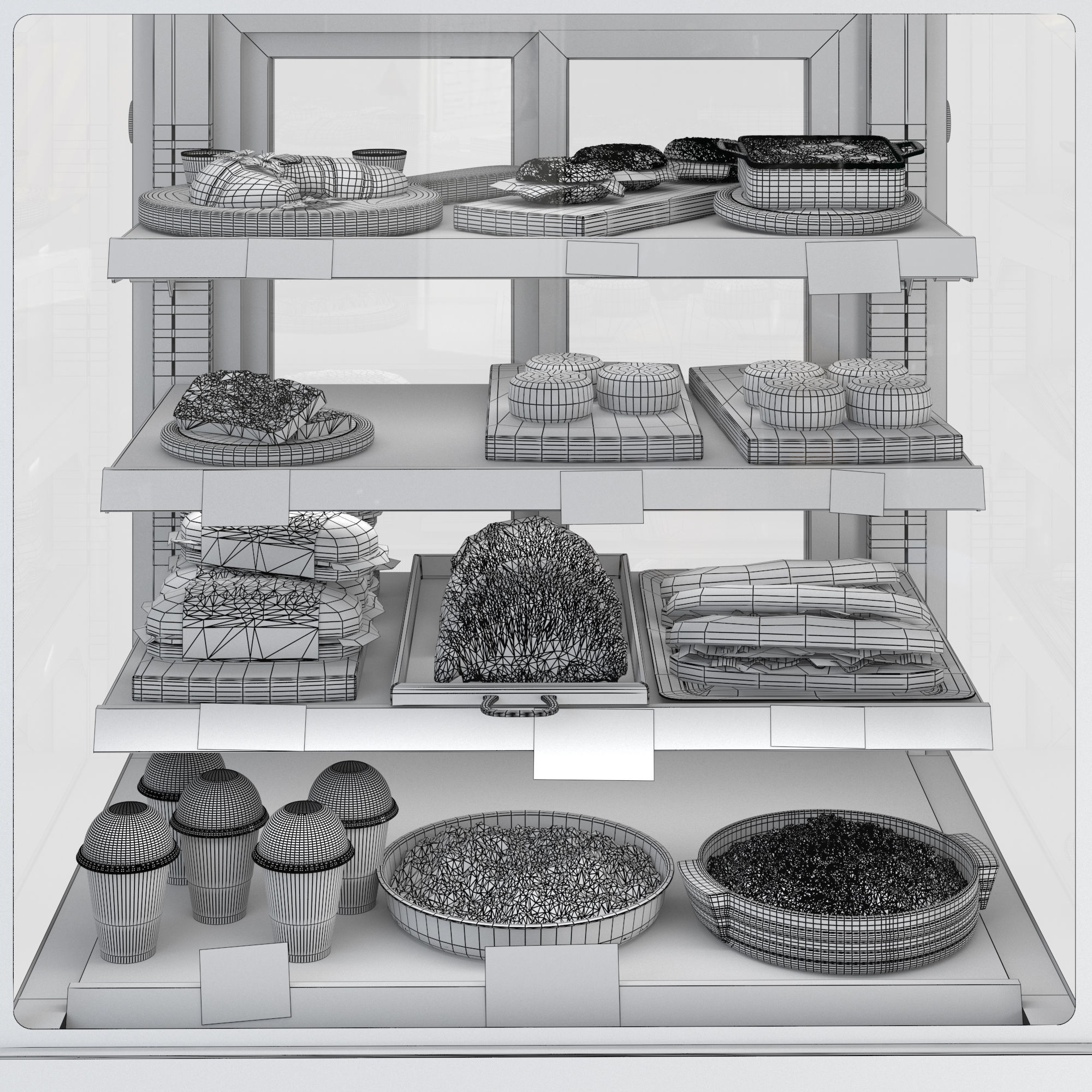 Ambient Food Display 900mm 3D model_3