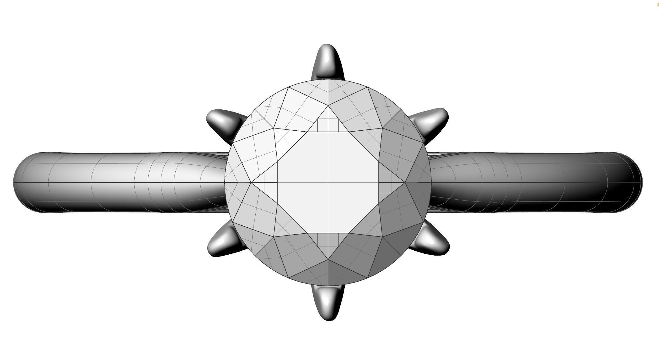 Ring flower 3D print model_3