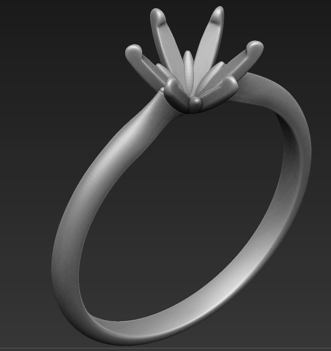 Ring flower 3D print model_5