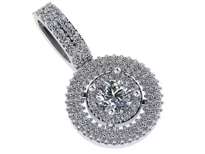 Diamond Halo Pendant 1225