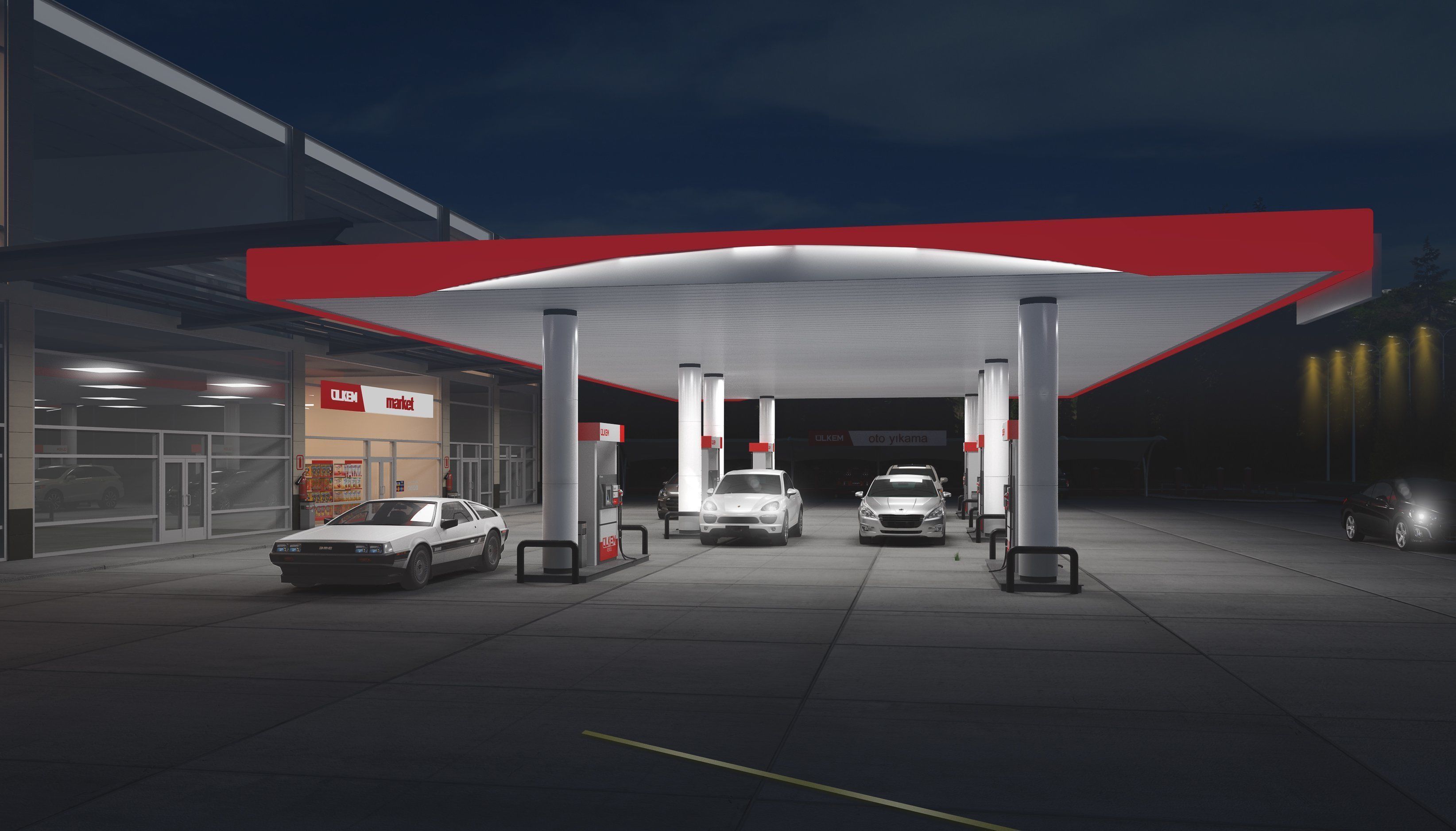 Realistic Gas Station 3D Model 3D model_6