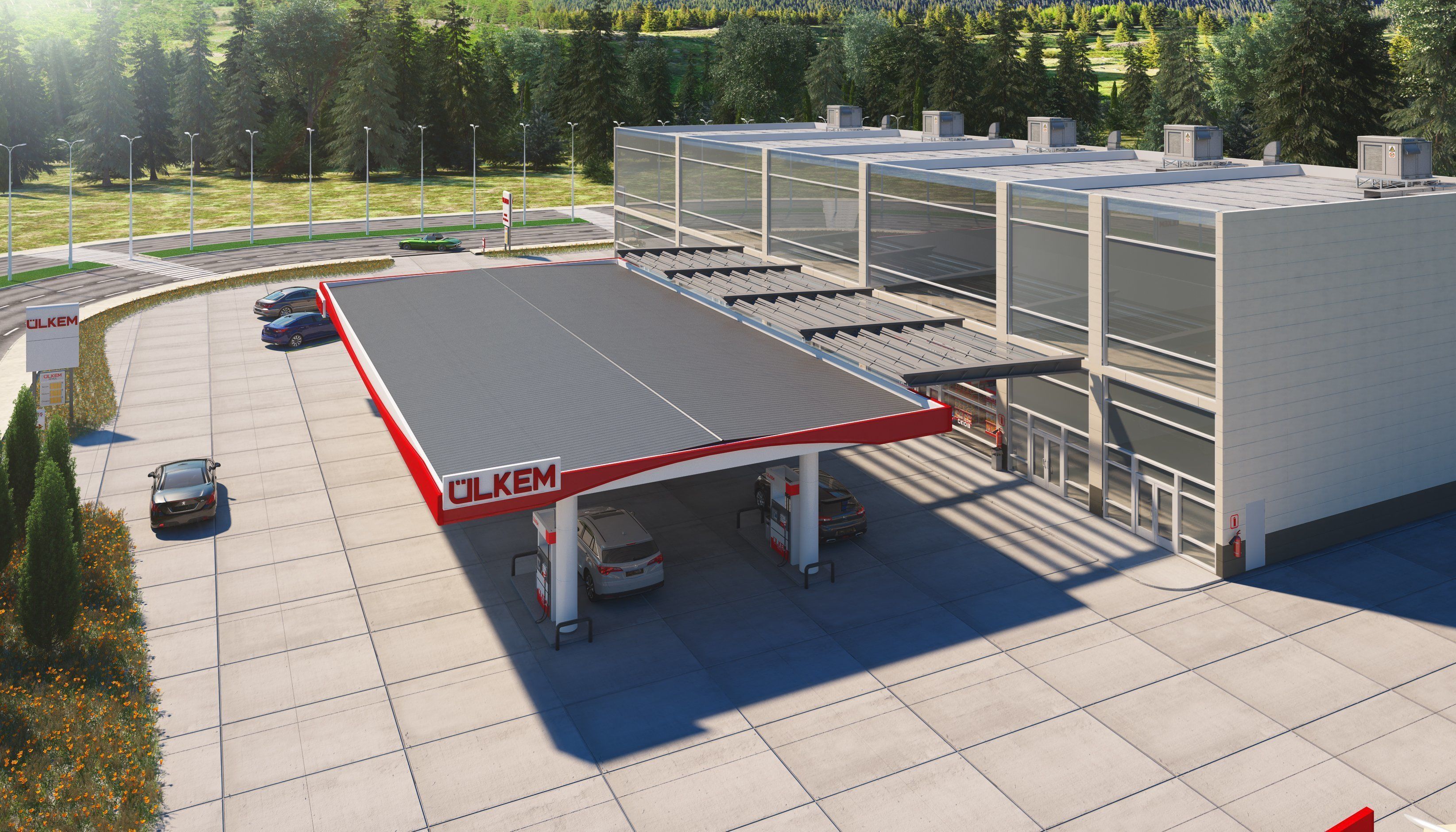 Realistic Gas Station 3D Model 3D model_3