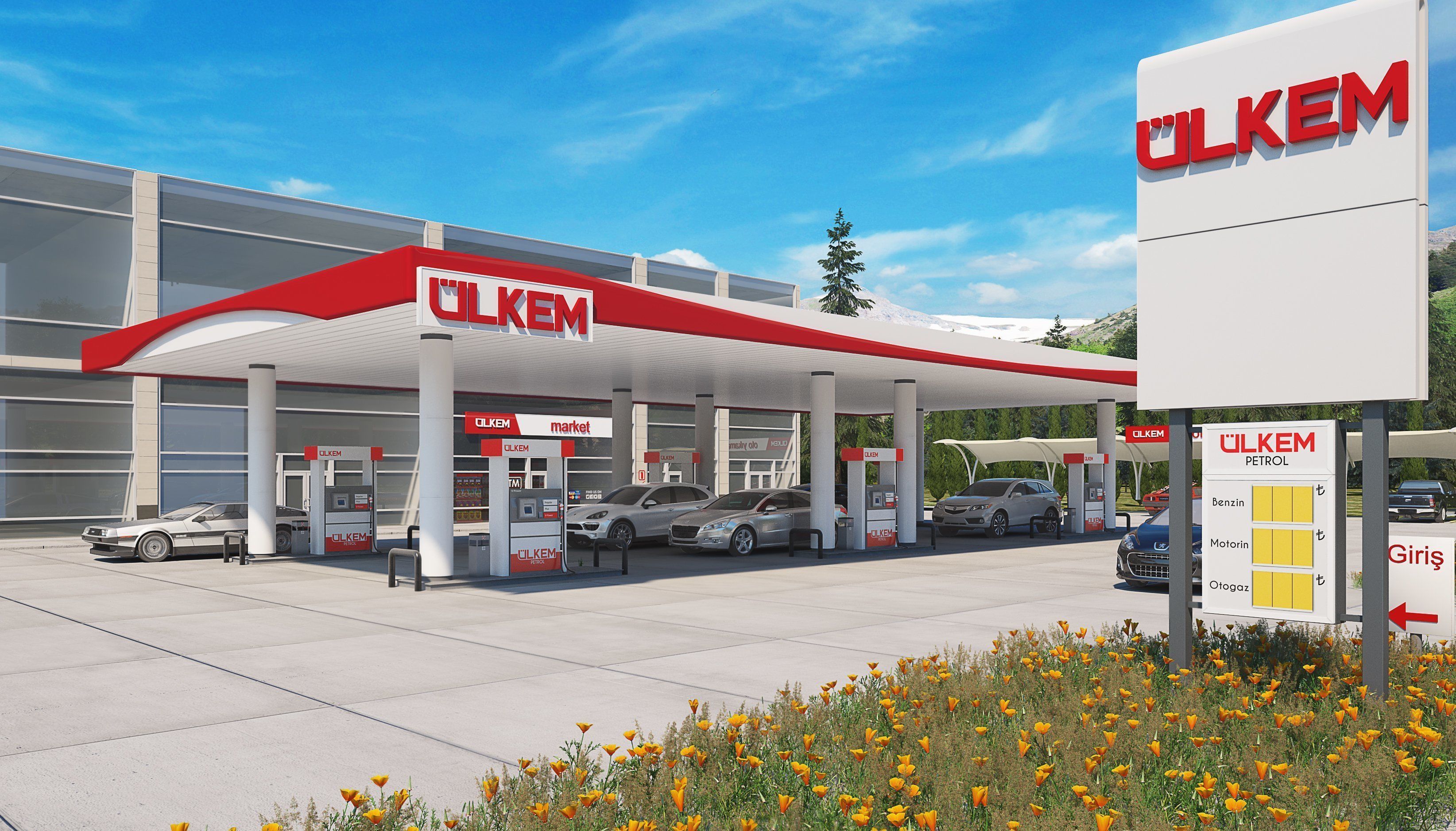 Realistic Gas Station 3D Model 3D model_1