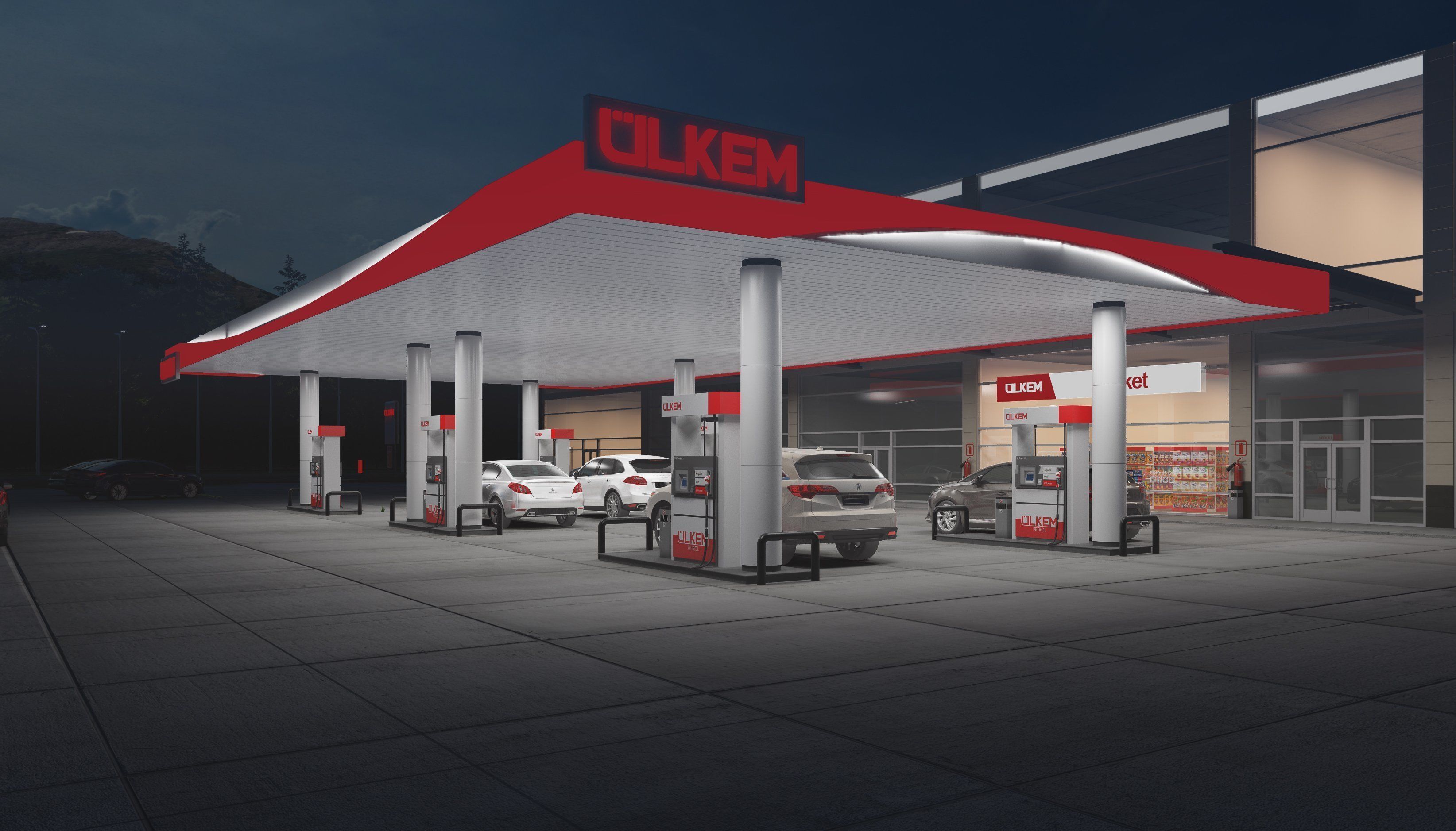 Realistic Gas Station 3D Model 3D model_4