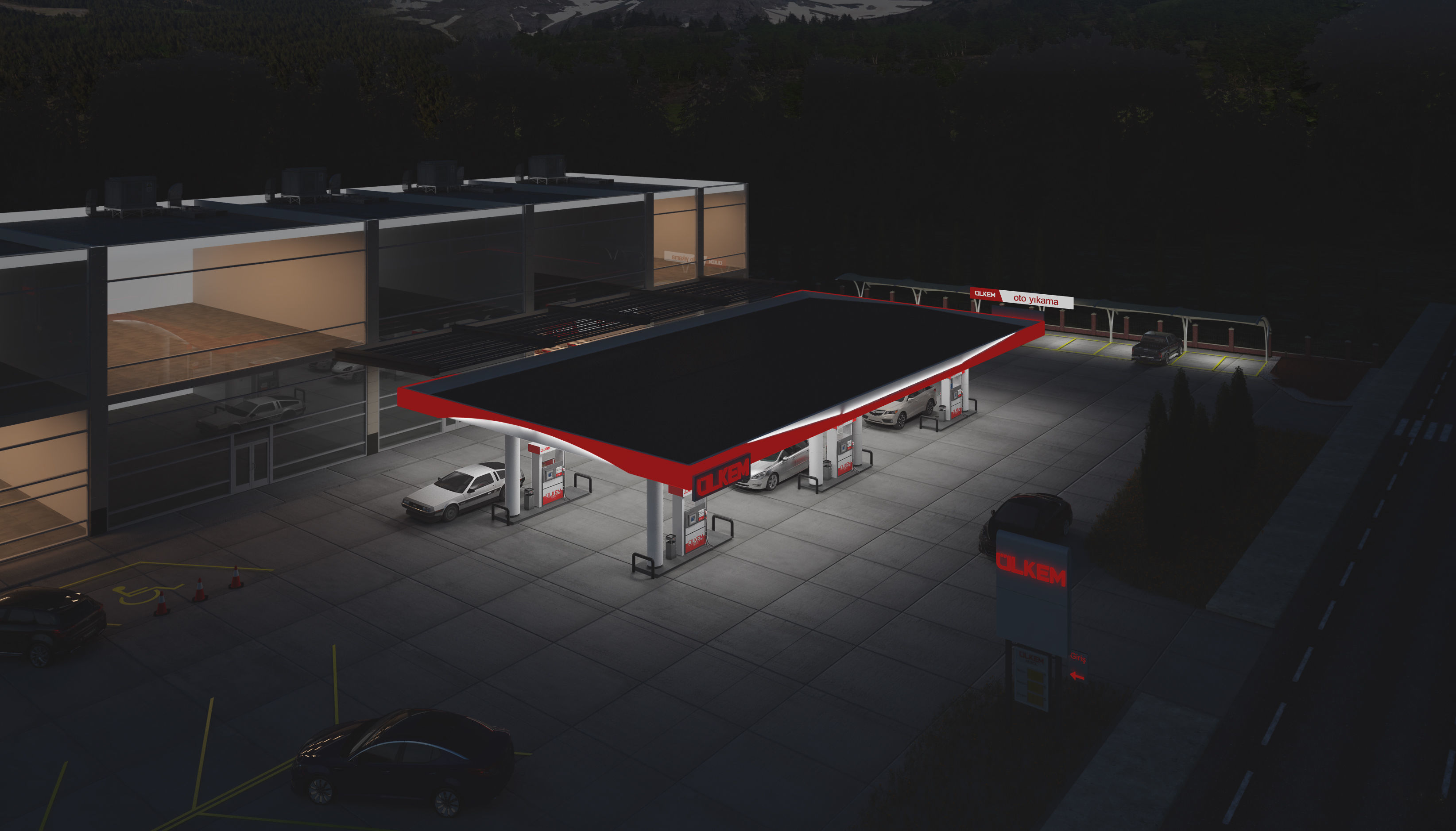 Realistic Gas Station 3D Model 3D model_7