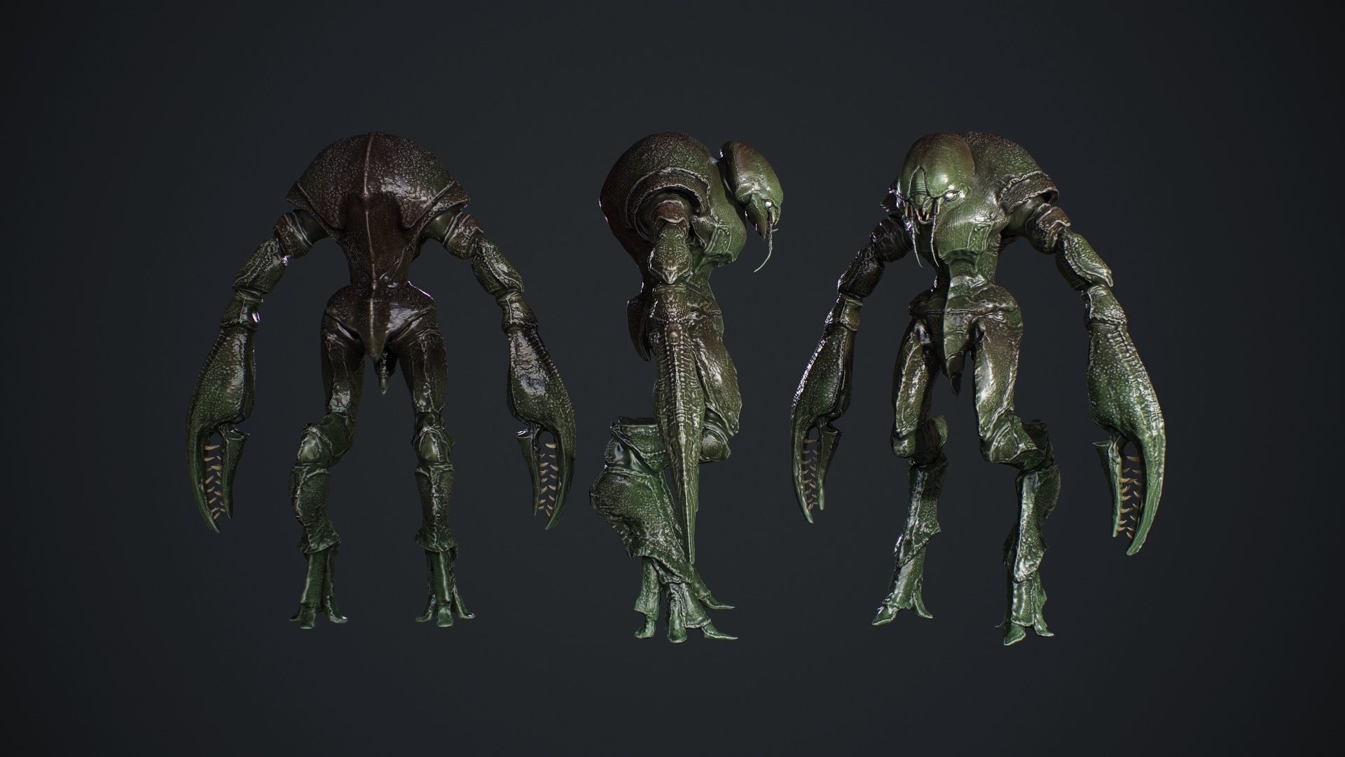 Crab Creature Low-poly 3D model_7