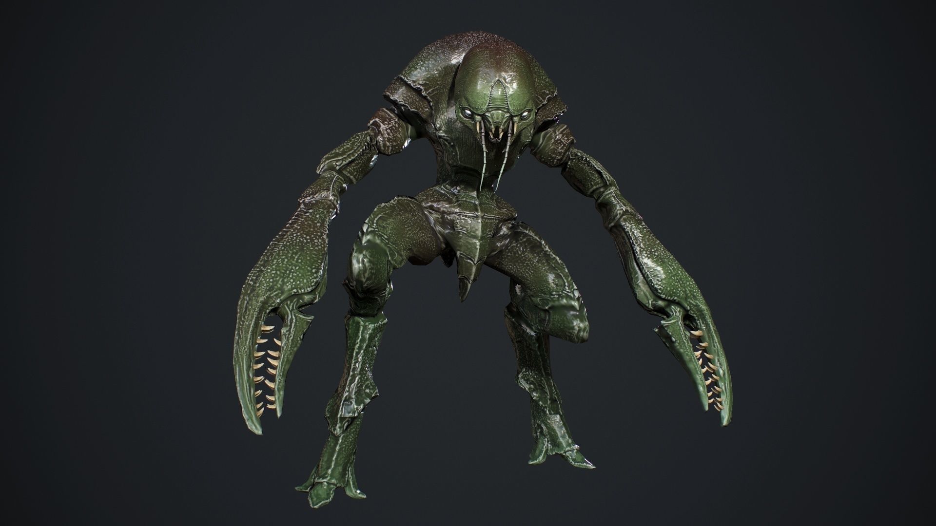 Crab Creature Low-poly 3D model_13