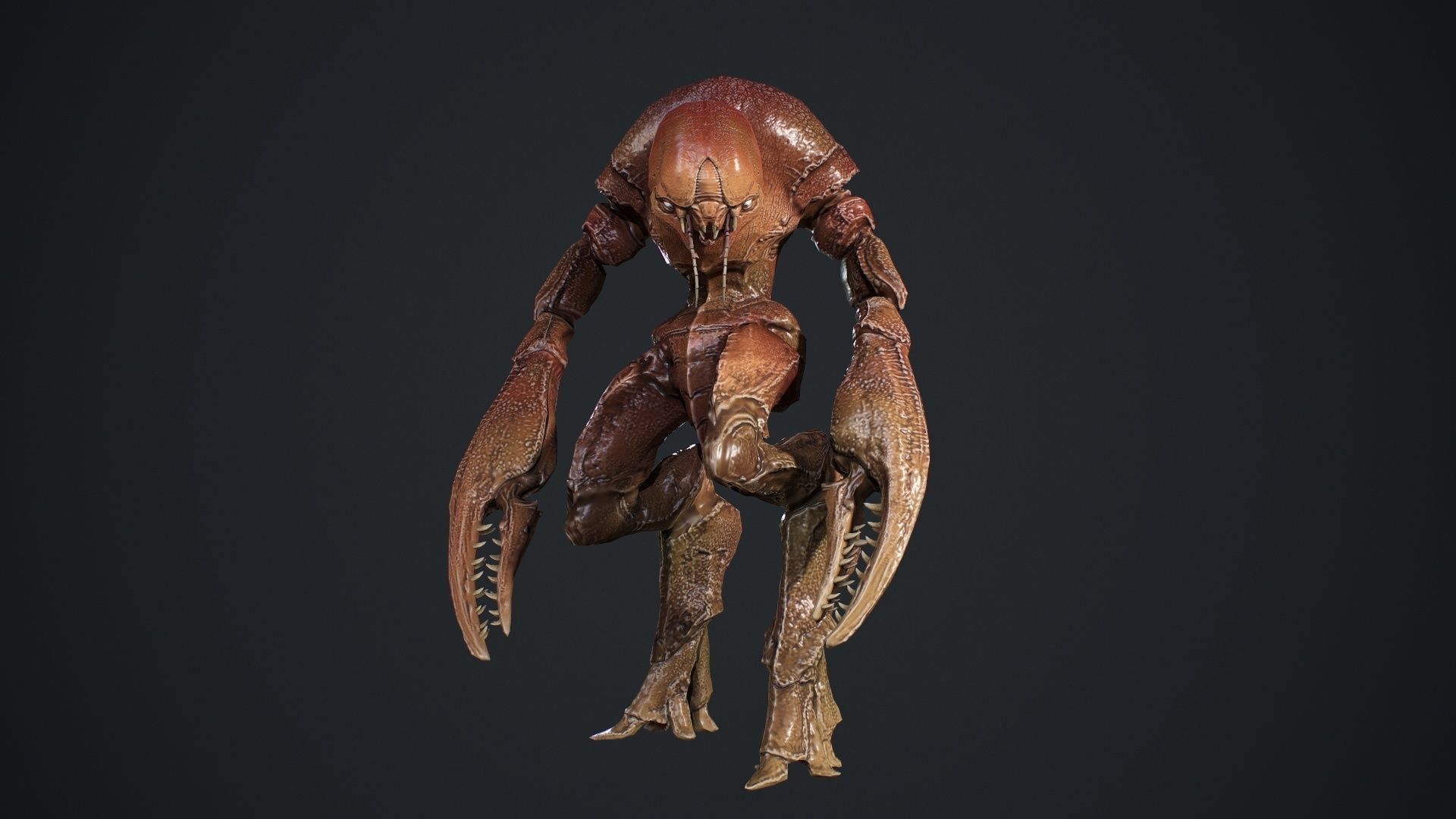 Crab Creature Low-poly 3D model_10