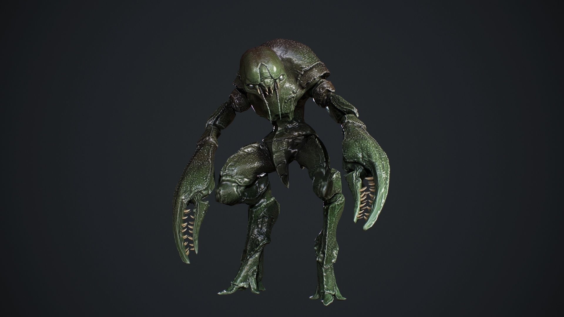 Crab Creature Low-poly 3D model_17