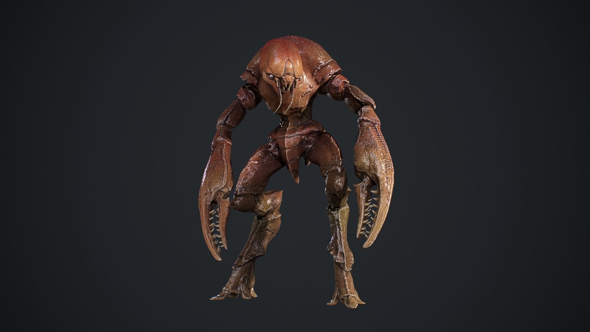 Crab Creature Low-poly 3D model_11