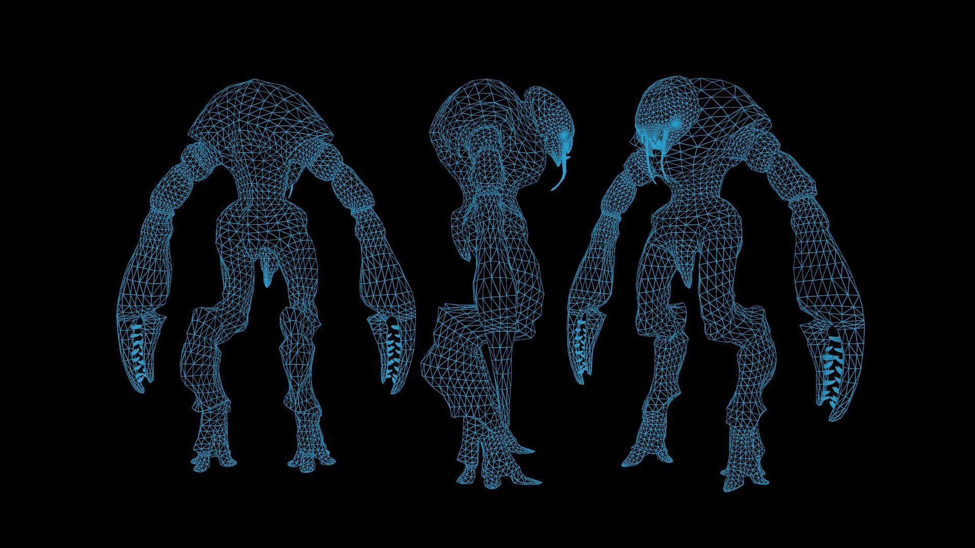 Crab Creature Low-poly 3D model_9