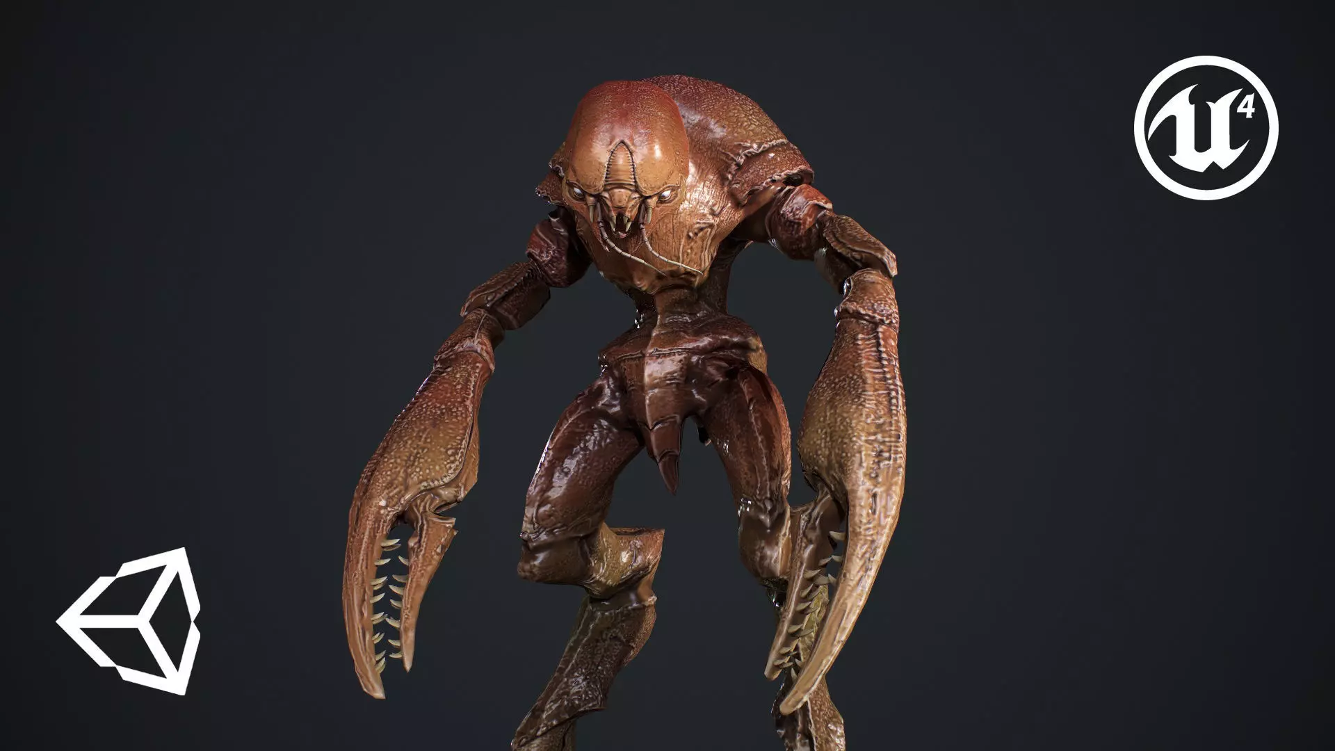 Crab Creature Low-poly 3D model_0