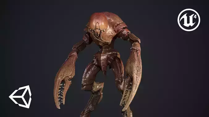 Crab Creature Low-poly 3D model
