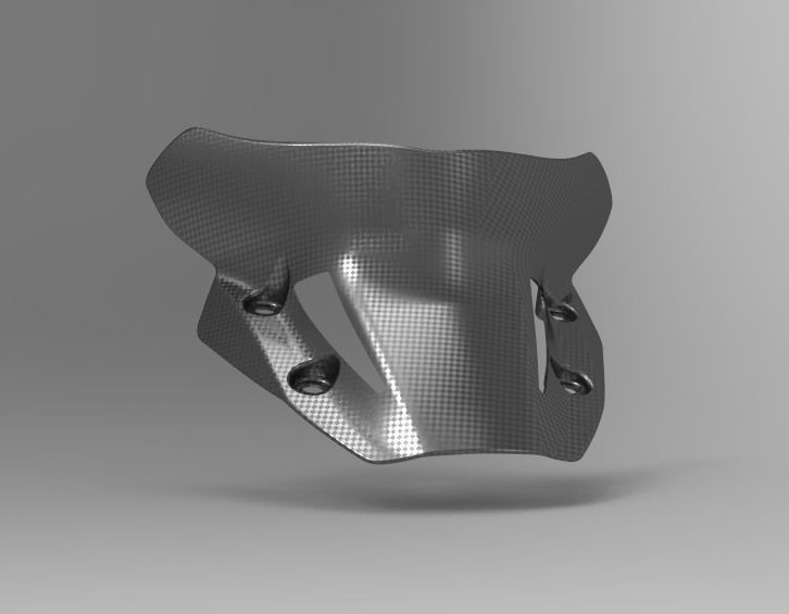 MT09 2021 WINDSCREEN ready to print 3D print model_4