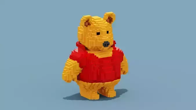 Winnie the Pooh Bear Low-poly 3D model