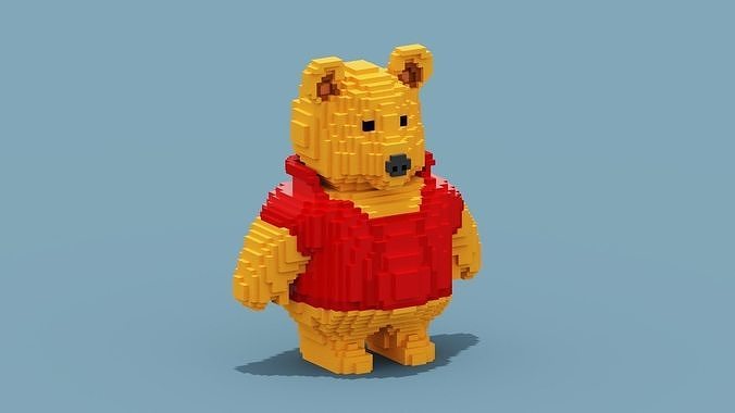 Winnie the Pooh Bear Low-poly 3D model