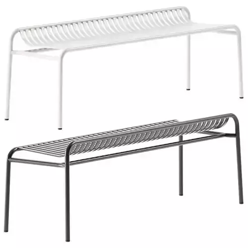 Week-end Garden bench without backrest by Petite Friture