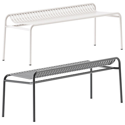 Week-end Garden bench without backrest by Petite Friture 3D model