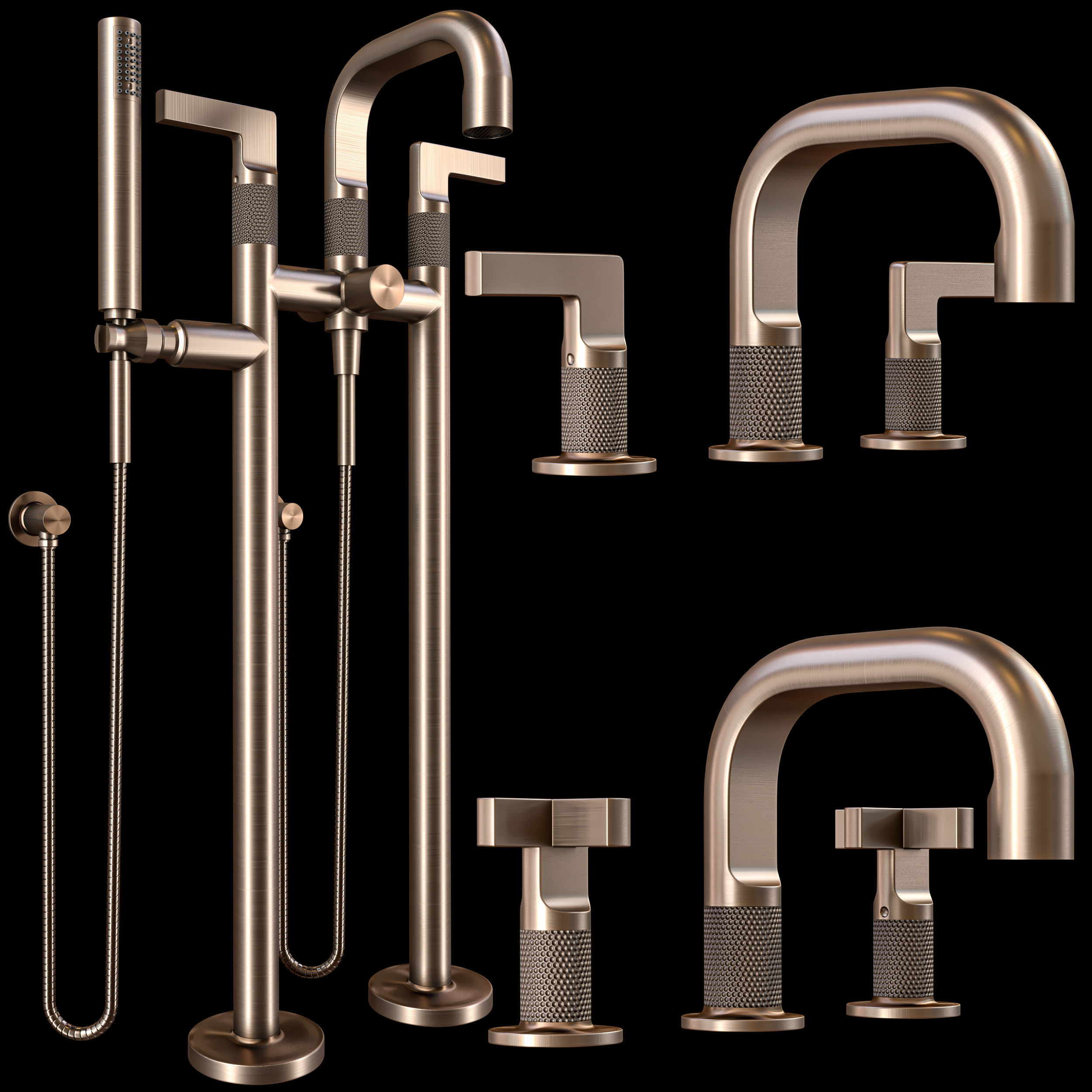gessi inciso faucet set 3D model_13