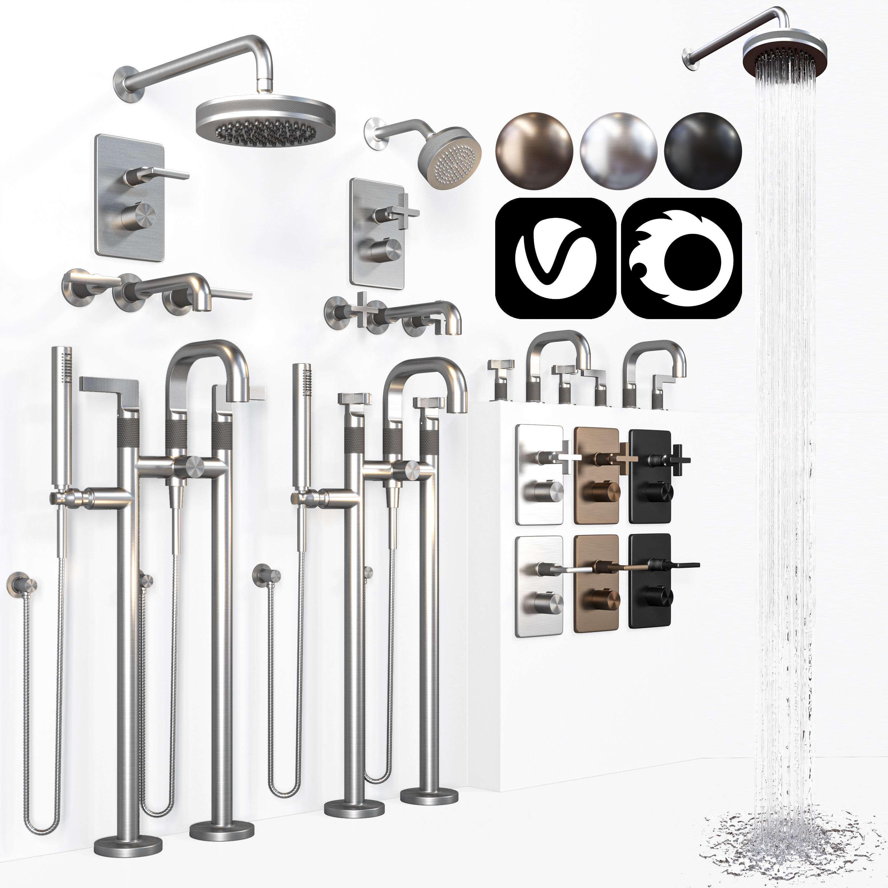 gessi inciso faucet set 3D model_3