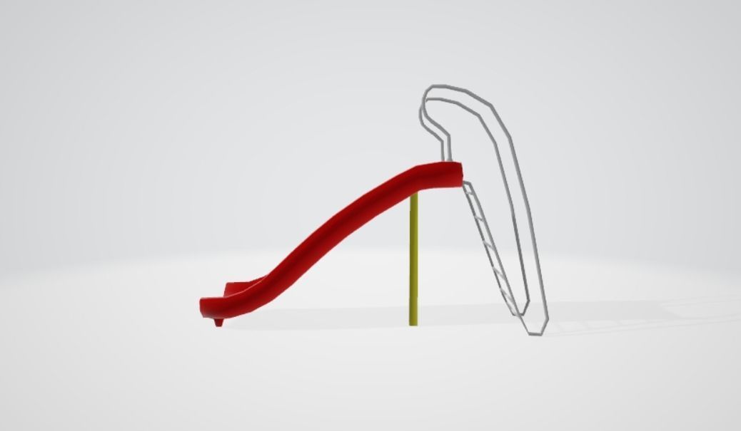 Simple Slide Low-poly 3D model_3