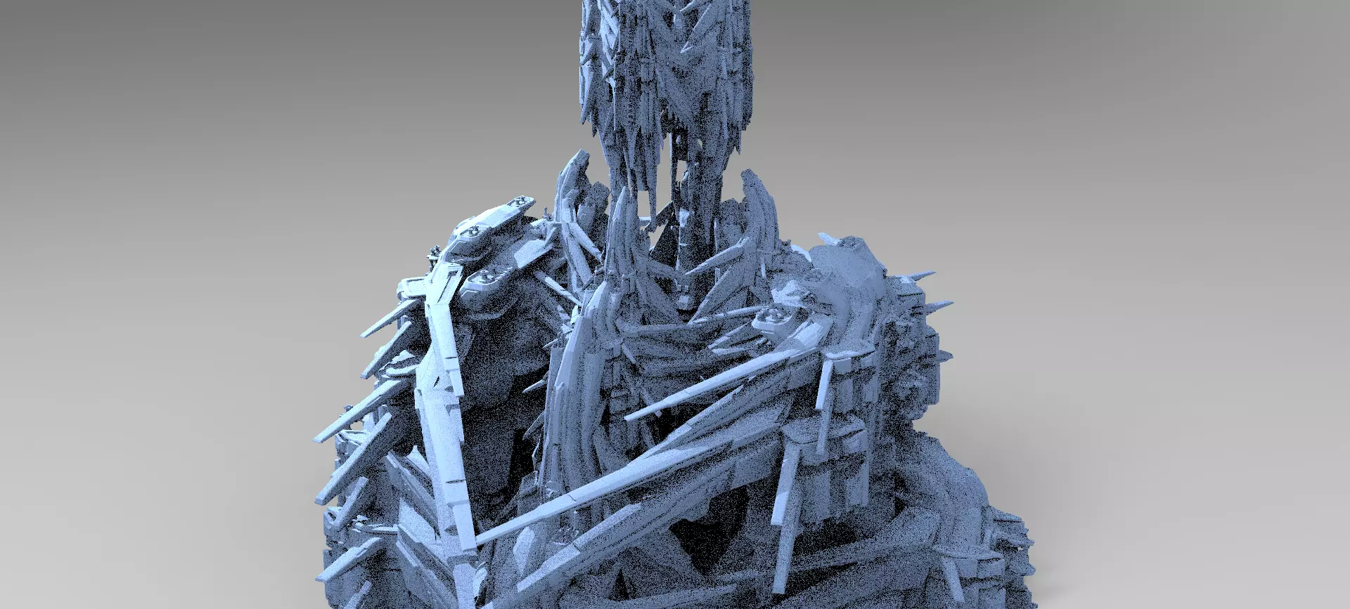 Sci-Fi Insectoid ship Towers collection 3  3D model_0