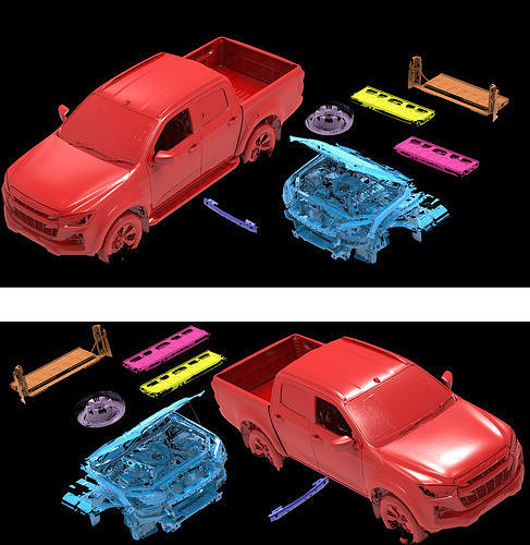 Isuzu D-Max DC Asia 2020 Series Native multiple 3D Scan 3D model