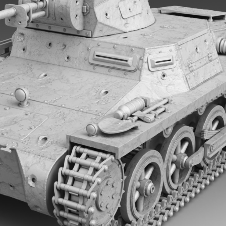 PzKpfw I ausf A  3D print model_4
