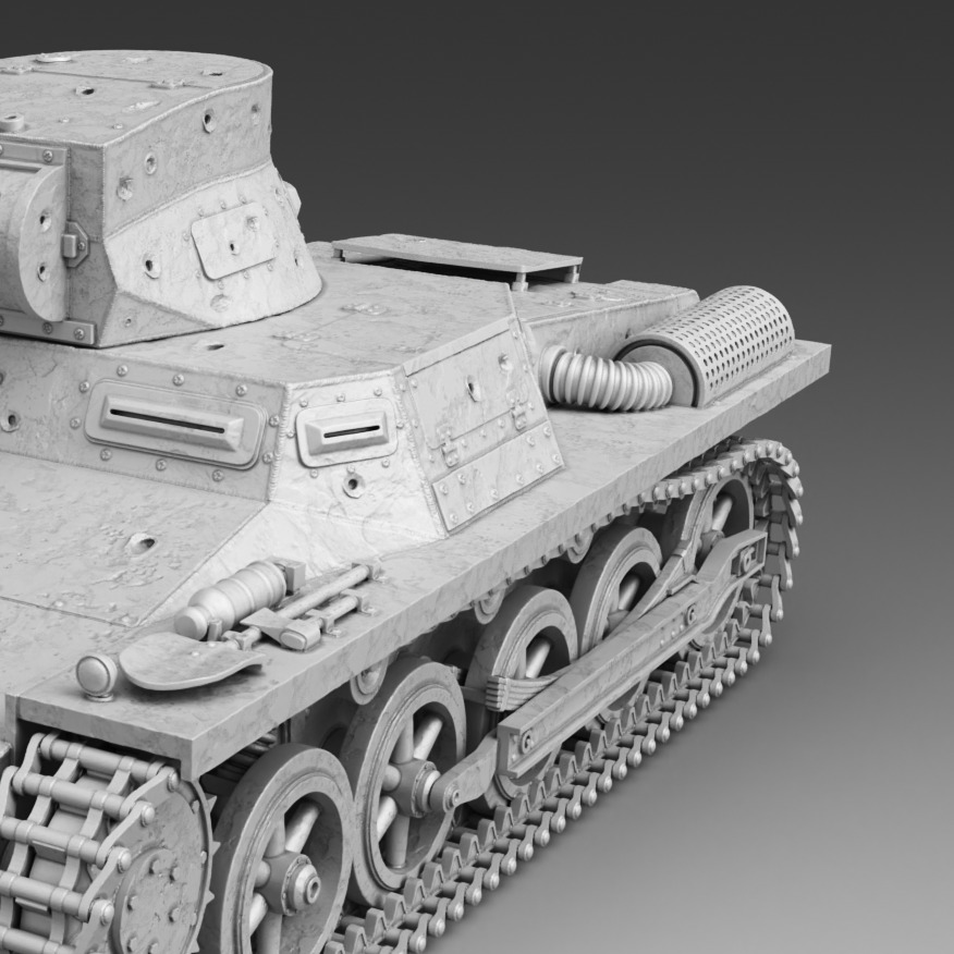PzKpfw I ausf A  3D print model_3