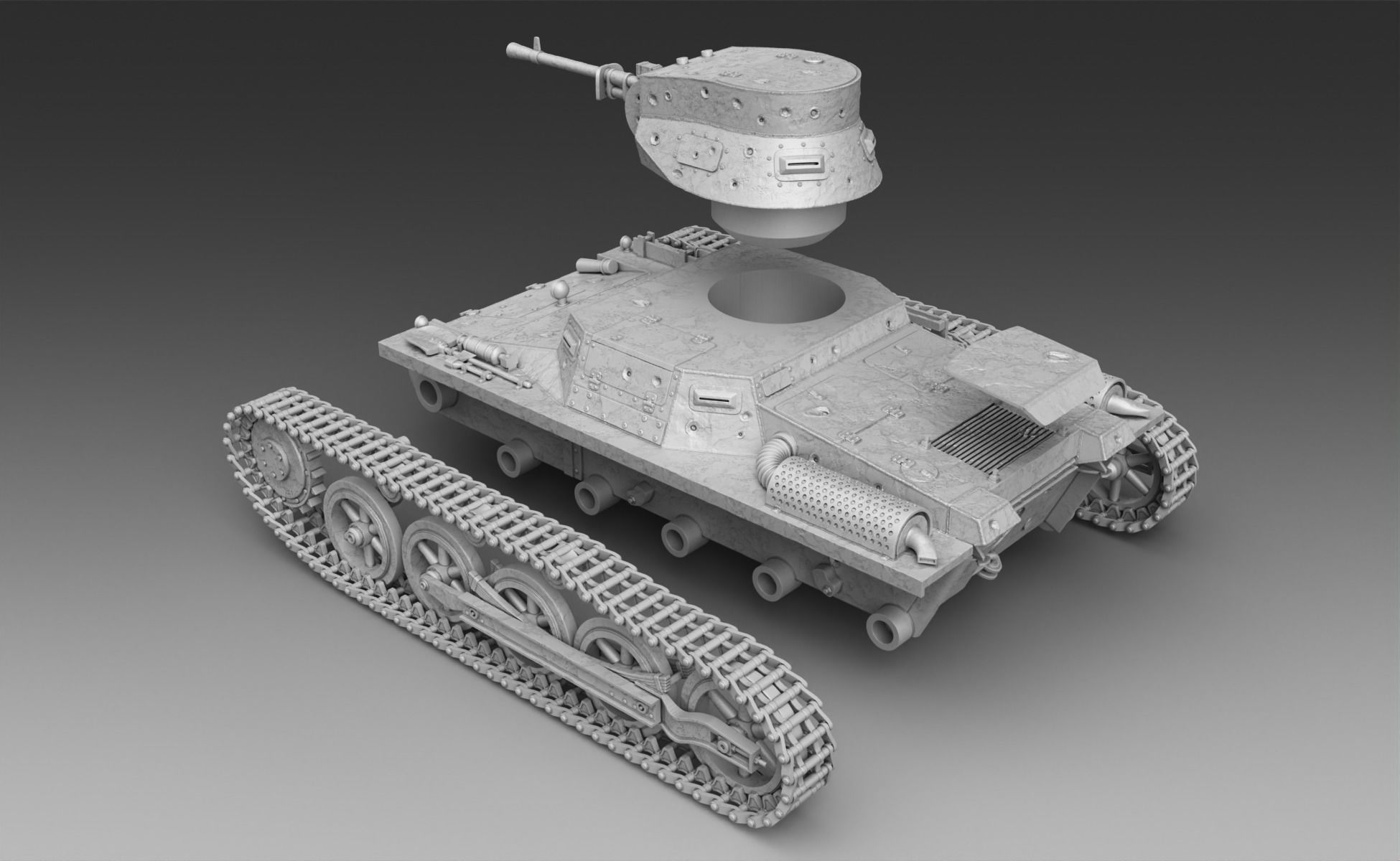 PzKpfw I ausf A  3D print model_2
