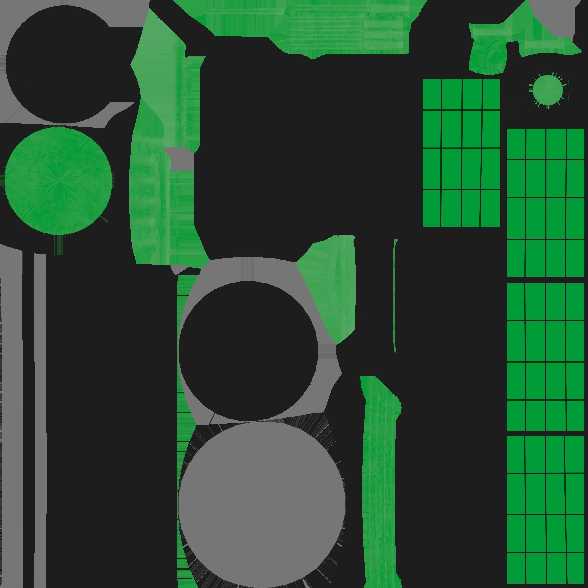 Satellite D01 Black Green - SciFi Space Design Low-poly 3D model_18