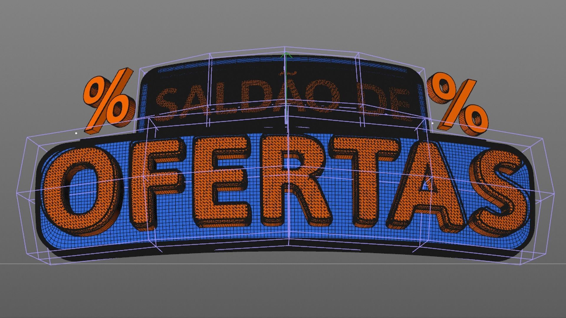 Selo saldao de ofertas 3D model_1