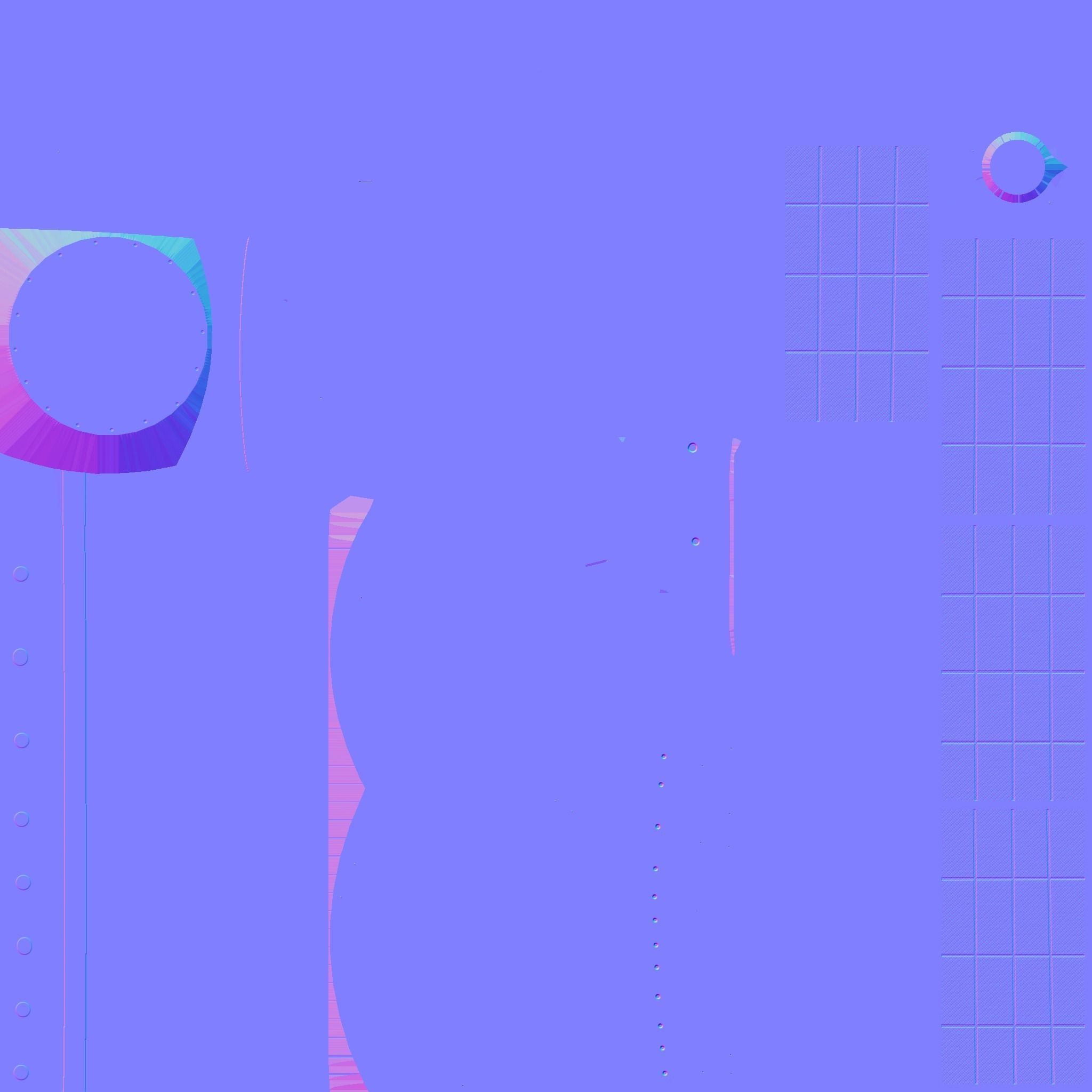 Satellite D02 Gold - SciFi Space Design Low-poly 3D model_22