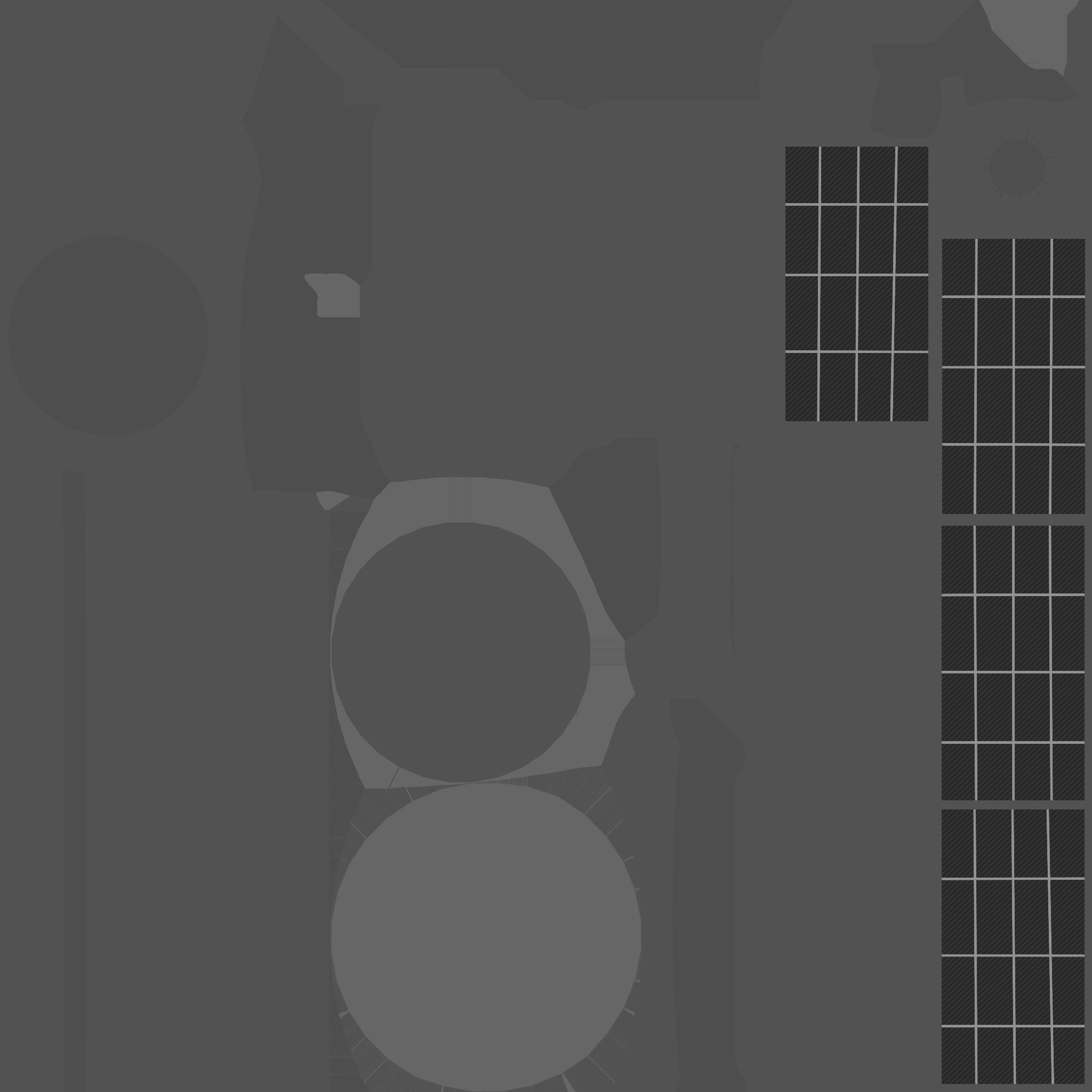 Satellite D02 Gold - SciFi Space Design Low-poly 3D model_23