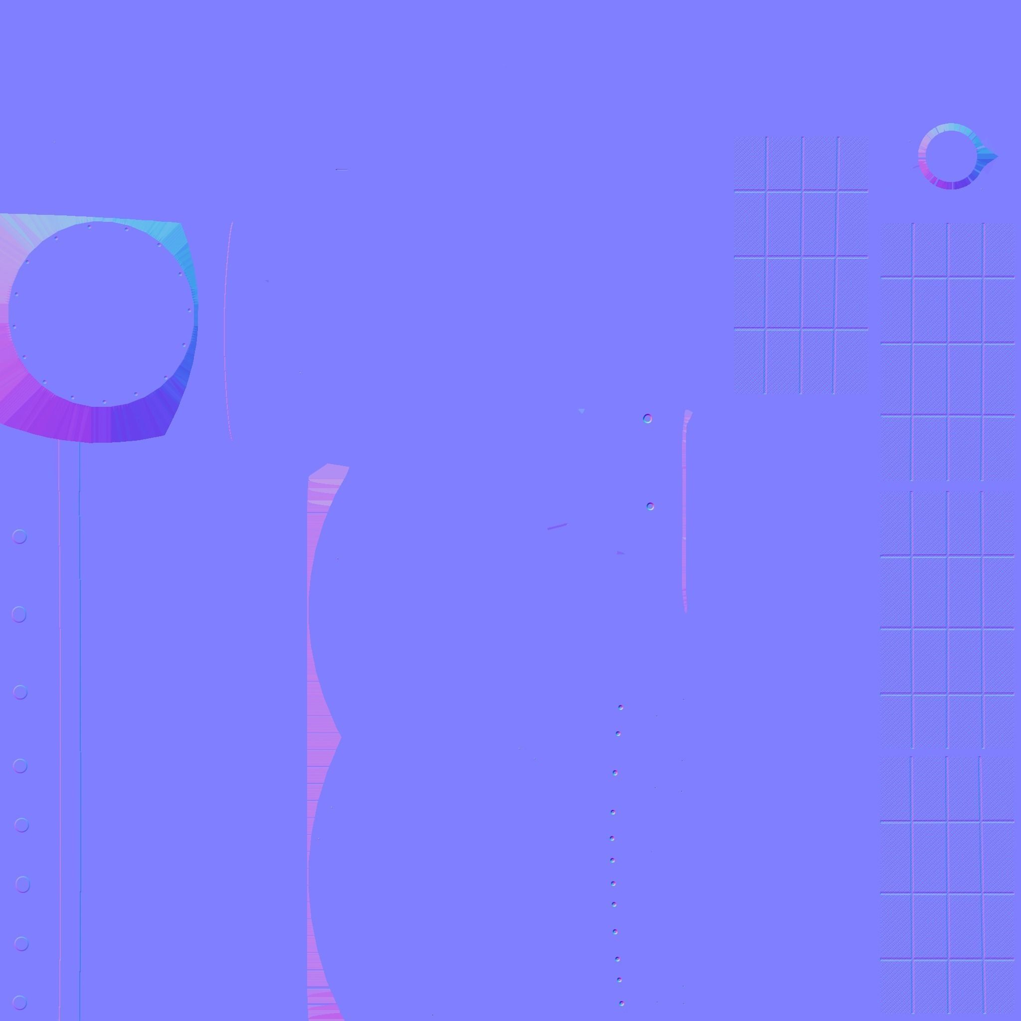 Satellite D03 White Blue - SciFi Space Design Low-poly 3D model_22