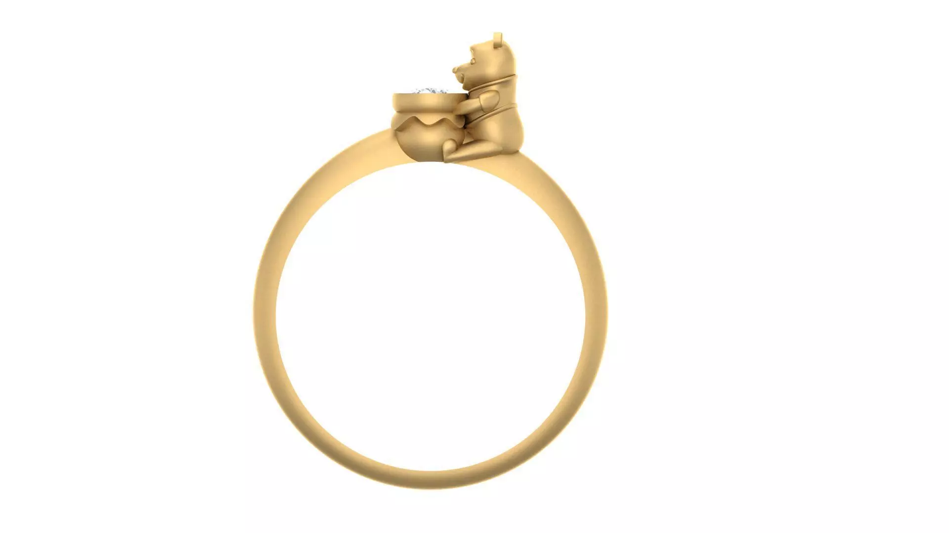 Bear Ring 3D print model_0
