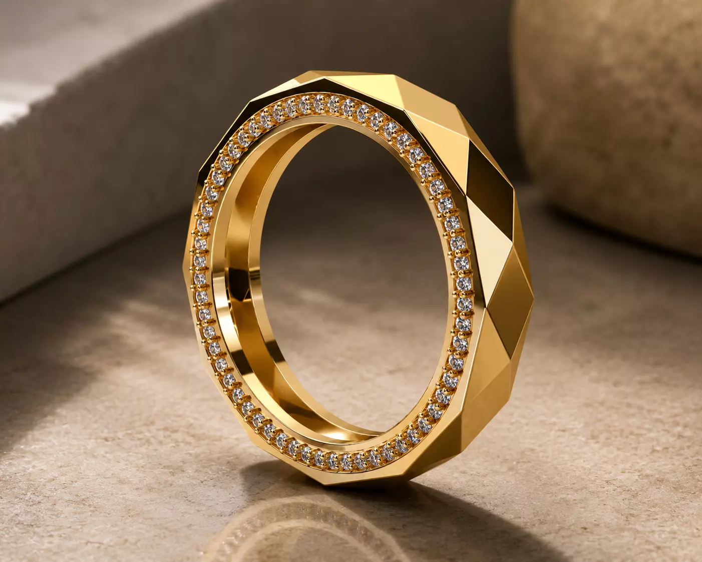 High jewelry men ring 3D print model