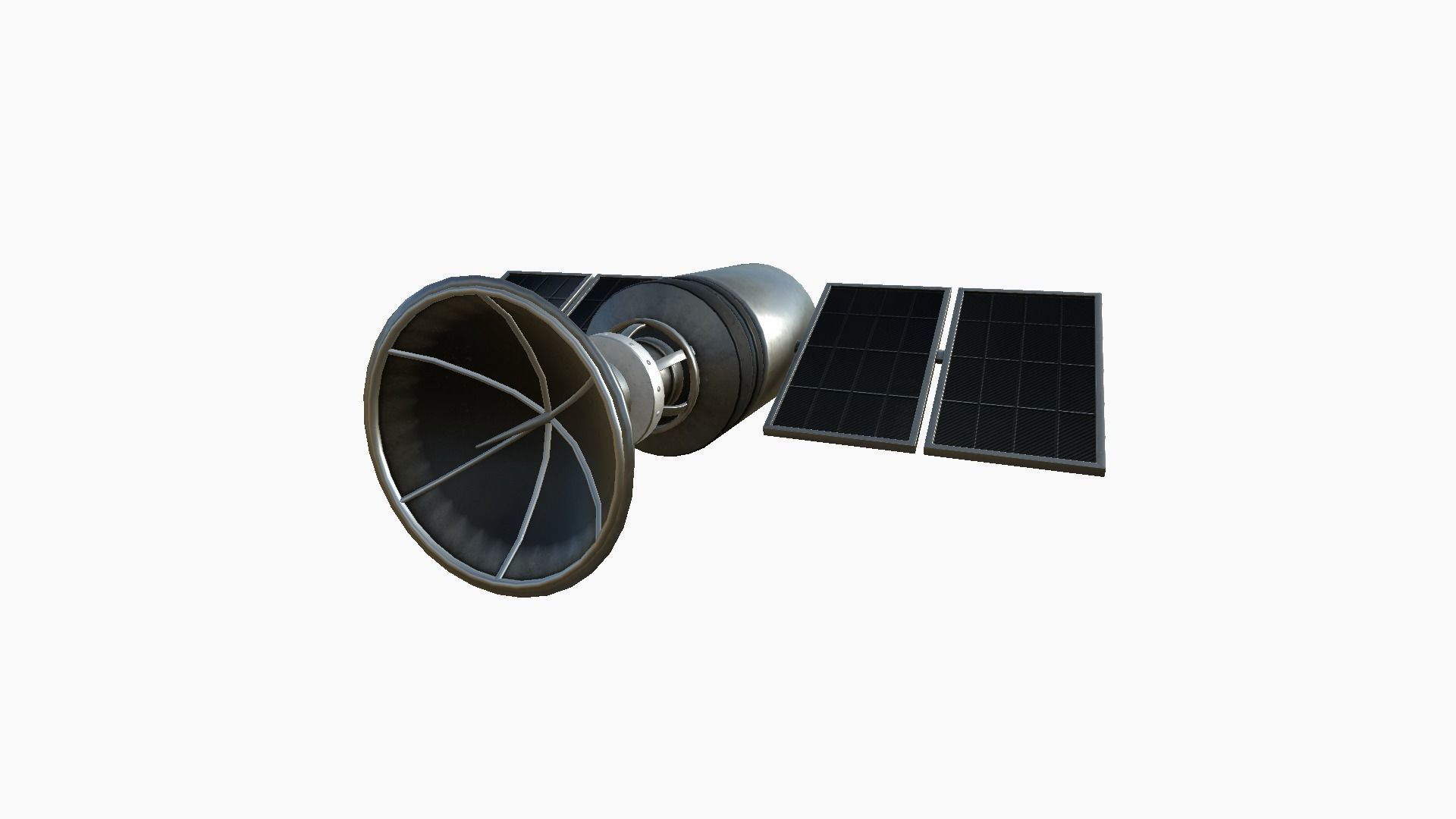Satellite D06 Steel Black - SciFi Space Design Low-poly 3D model_3