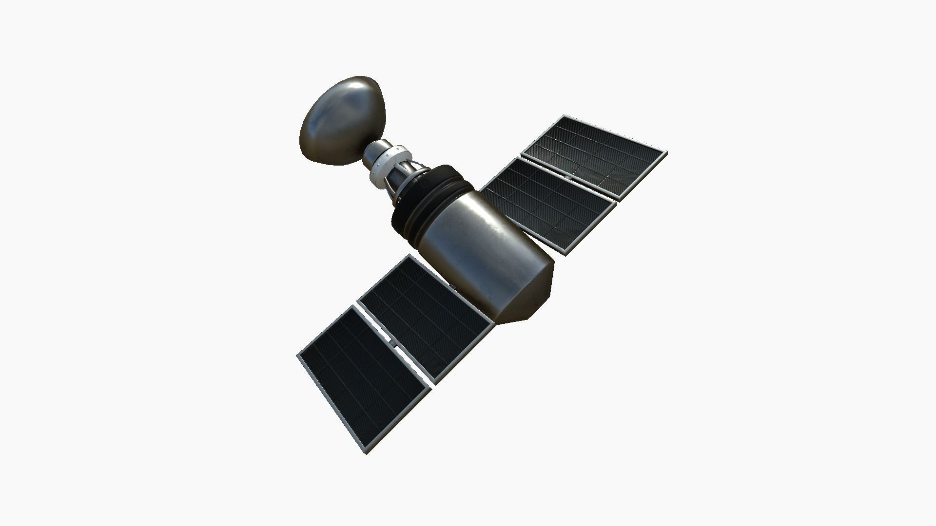 Satellite D06 Steel Black - SciFi Space Design Low-poly 3D model_2