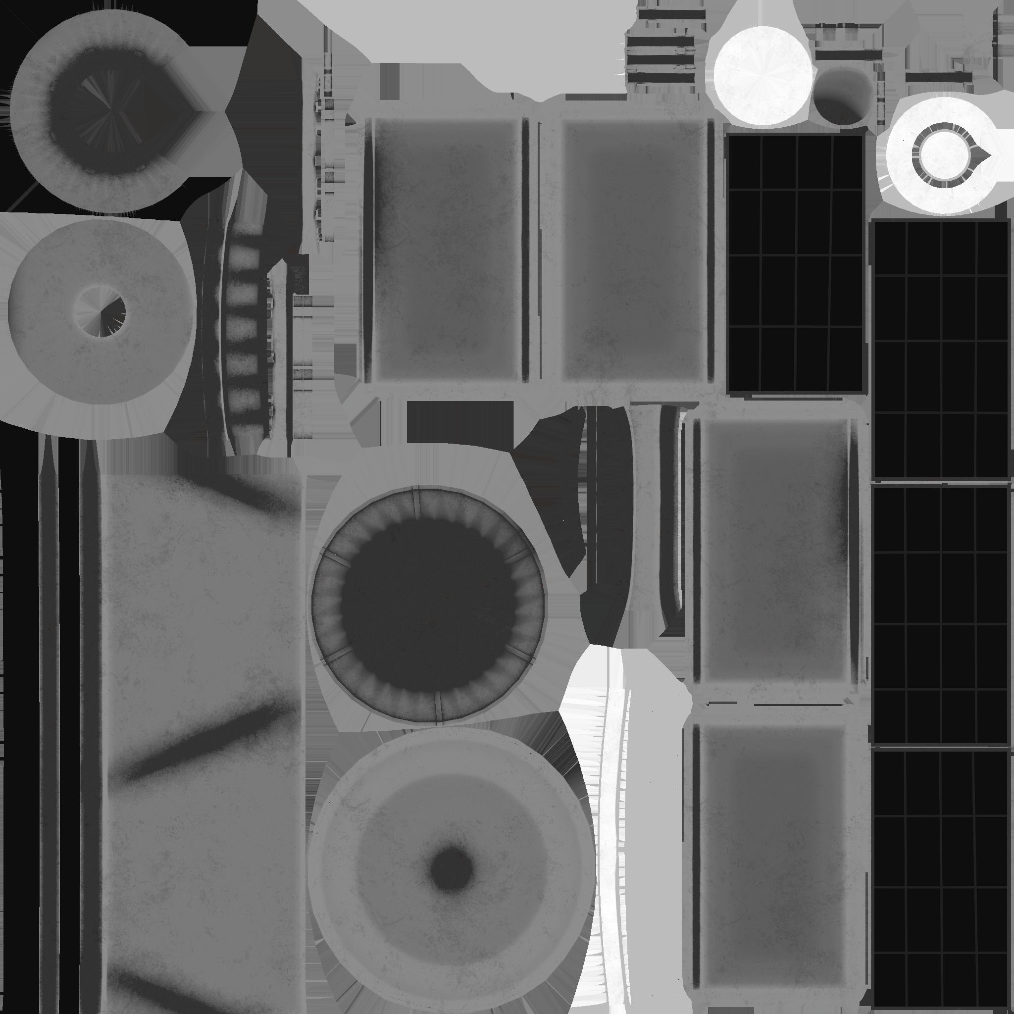 Satellite D06 Steel Black - SciFi Space Design Low-poly 3D model_18