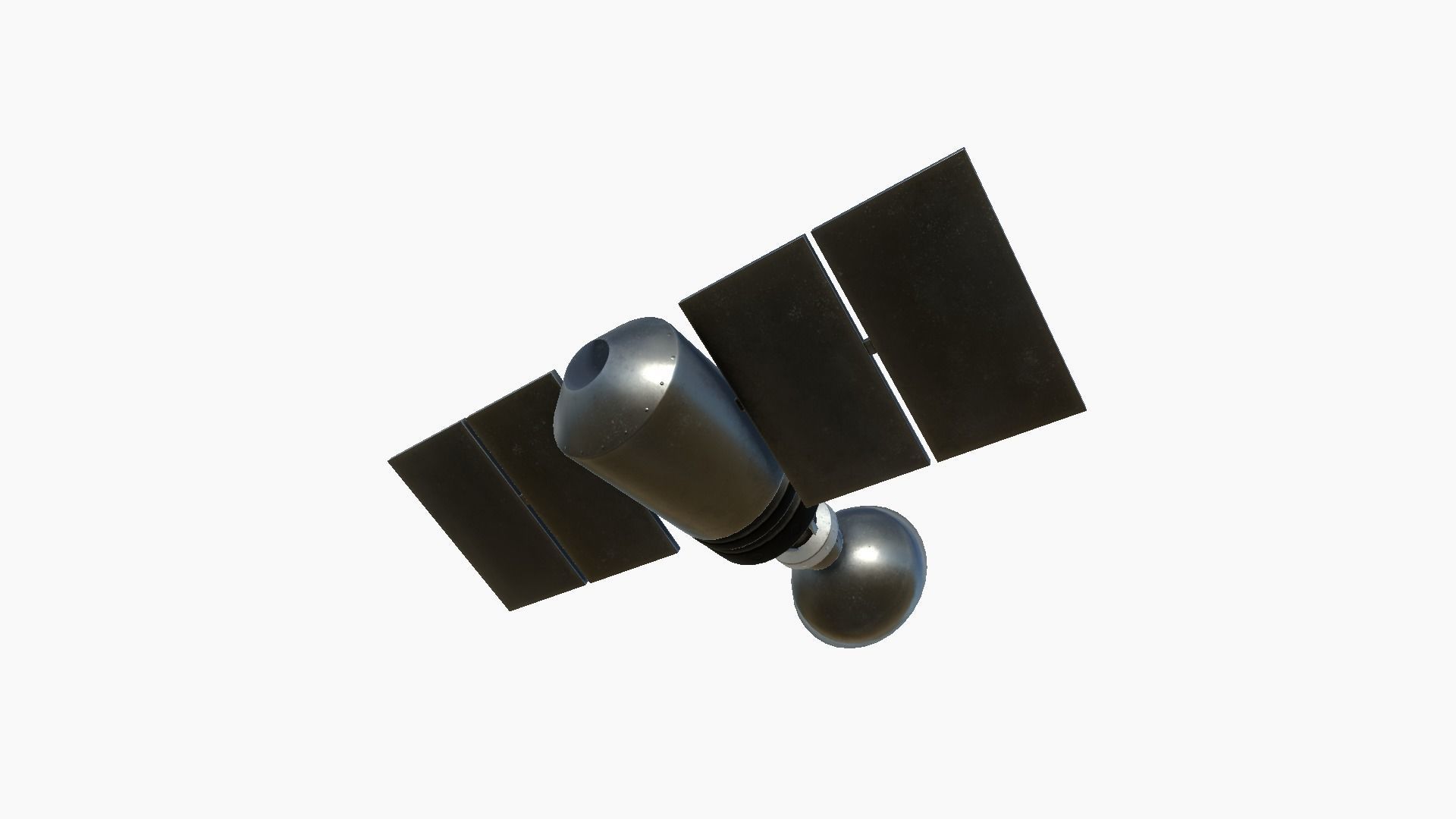 Satellite D06 Steel Black - SciFi Space Design Low-poly 3D model_1