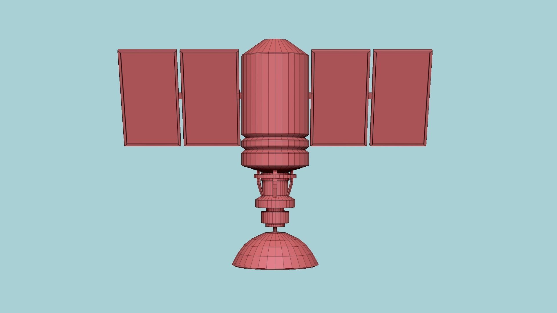 Satellite D06 Steel Black - SciFi Space Design Low-poly 3D model_15