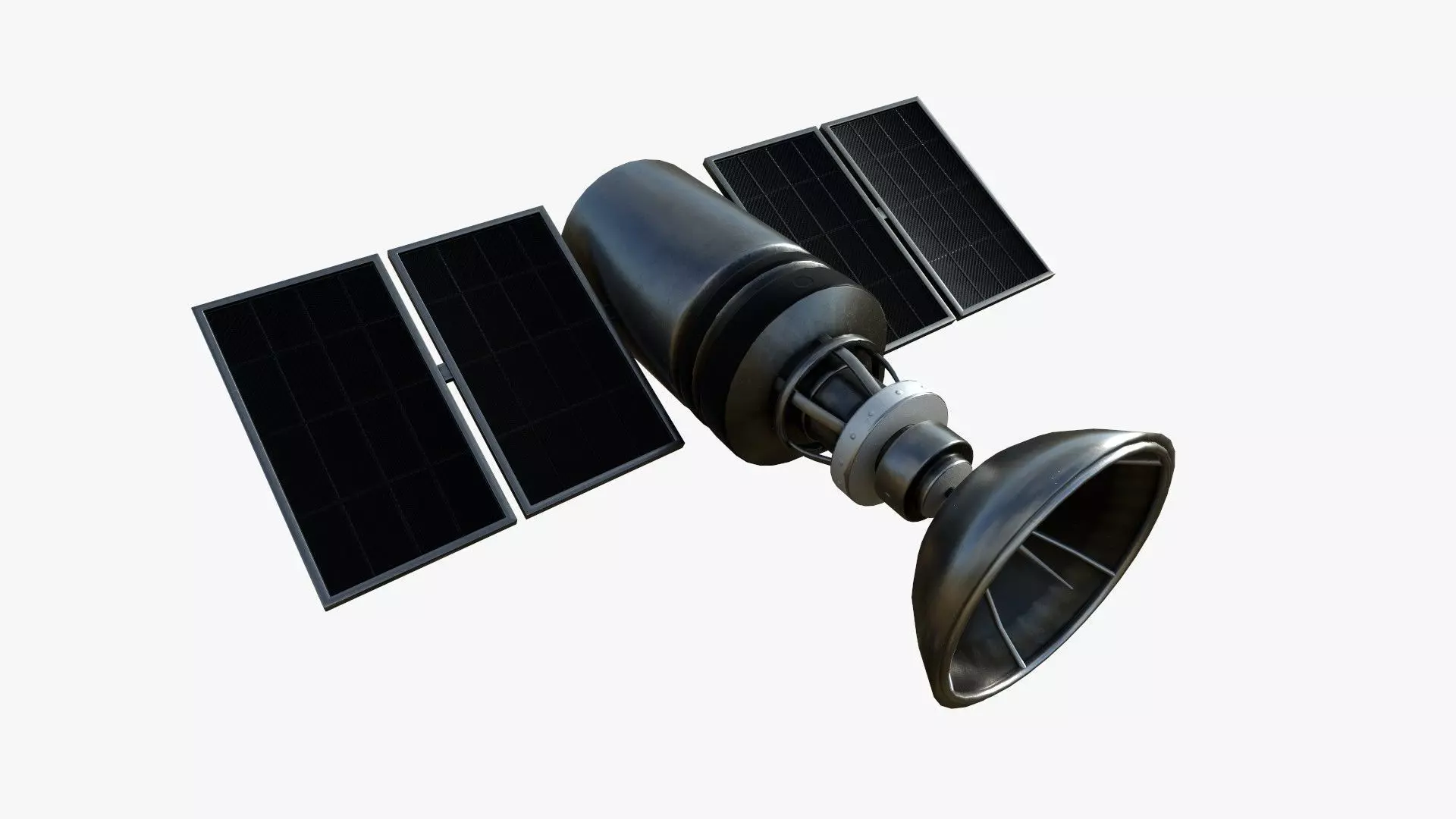Satellite D06 Steel Black - SciFi Space Design Low-poly 3D model_0